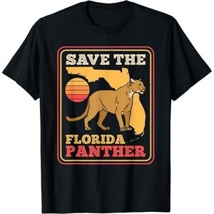Save The Florida Panther Wildlife Conservation Graphic T-Shirt